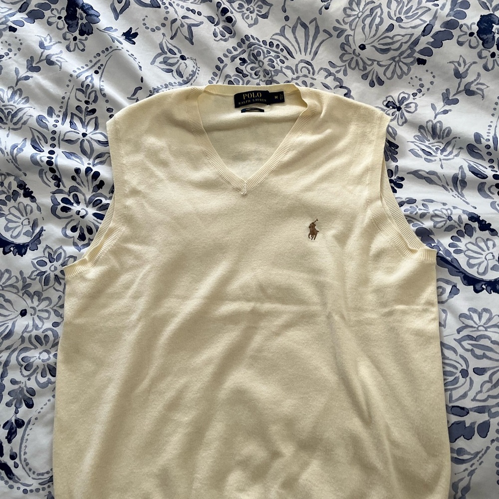 Polo Ralph Lauren Ivory V-Neck Sweater